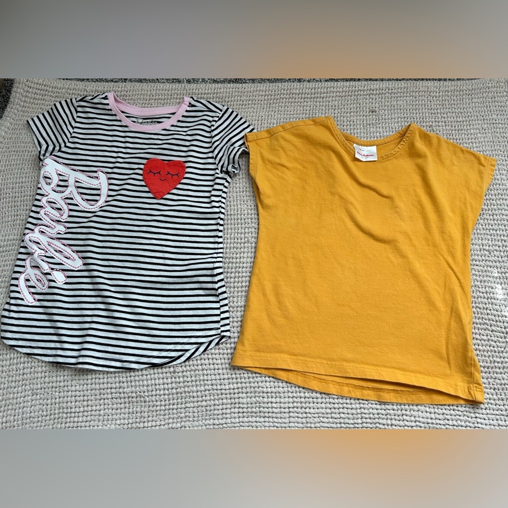 Hanna Andersson Disney Barbie Short Sleeve Tee & Romper Bundle Girls 5-6, 7-8 - Picture 2 of 11